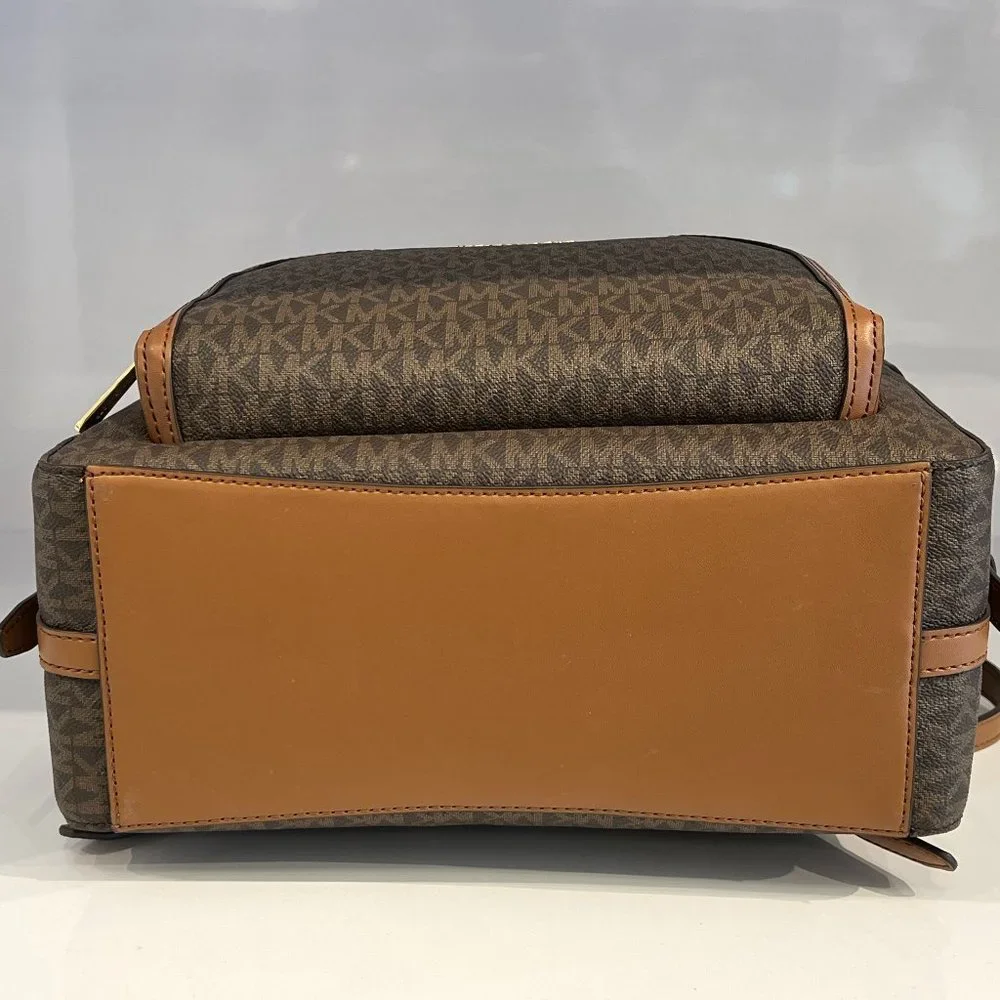 Michael Kors Jaycee Large Zip Pocket Backpack MK Brown - Picture 5 of 7